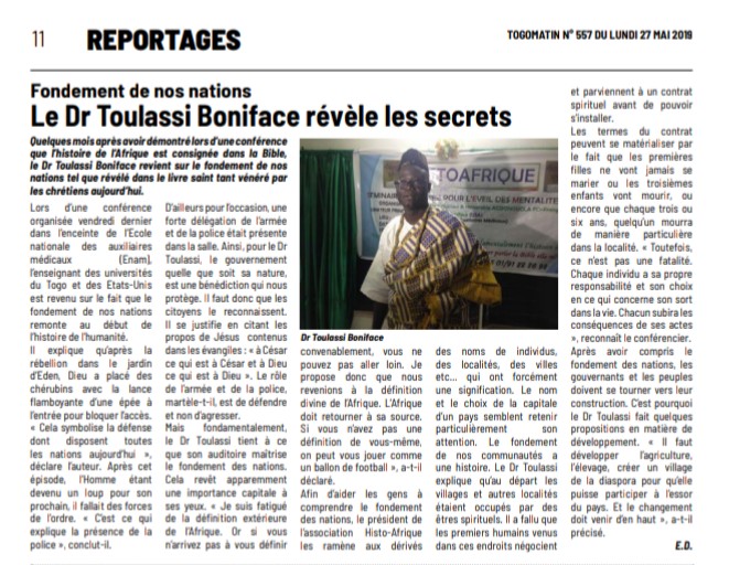 Un Reportage Togo Matin
